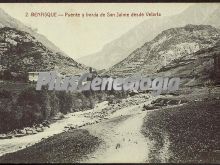 Puente y borda de san jaime desde velarta de benasque (huesca)