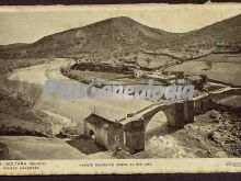 Puente románico sobre el río ara a su paso por boltaña (huesca)