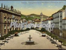 Vista general de la plaza nueva y el palacio de justicia de granada