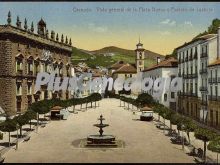 Vista general de la plaza nueva y palacio de justicia de granada