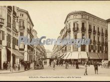 Plaza de la constitución y calle de larios en málaga