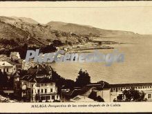 Perspectiva de las costas después de la caleta en málaga