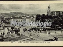 Entrada al puerto y plaza del general queipo de llano en málaga