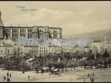 Parque y catedral de málaga