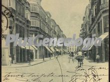 Calle del marqués de larios en málaga (postal dedicada)