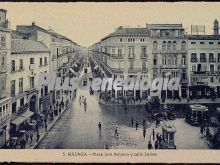 Plaza josé antonio y calle larios en málaga