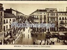 Plaza calvo sotelo y calle larios en málaga