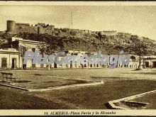 Plaza pavia y la alcazaba de almería