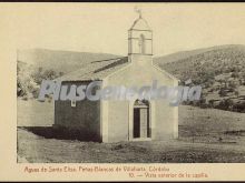 Vista exterior de la capilla de aguas de santa elisa en peñas-blancas de villaharta (córdoba)