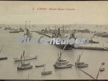 Vista desde arriba del muelle reina victoria de cádiz