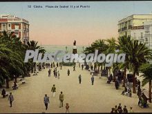 Plaza de isabel ii y el puerto de cádiz (en color)