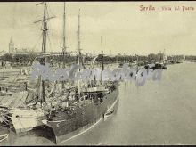 Vista del puerto de sevilla