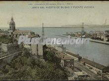 Vista del puerto de bilbao y puente vizcaya