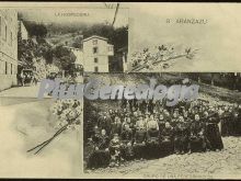 La hospederia y grupo de una peregrinación, aránzazu (guipuzcoa)