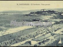 Vista aérea parcial de la playa del sardinero de santander