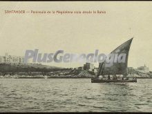 Península de la magdalena vista desde la bahía de santander