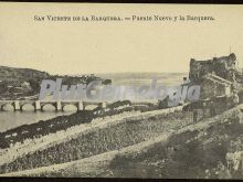 Puente nuevo y la barquera de san vicente de la barquera (cantabria)