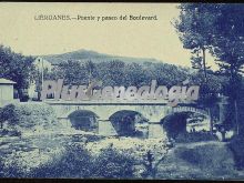 Puente y paseo del boulevard de liérganes (cantabria)