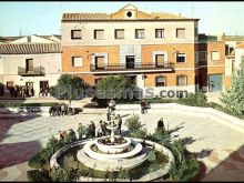 Plaza de españa y ayuntamiento de añover de tajo (toledo)