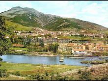 Vista panorámica y río esla en cistierna (león)