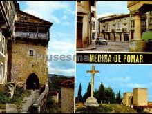 Arco de las cadenas, plaza obispo mauricio y la revilla en medina de pomar (burgos)