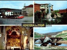 Hontoria del pinar (burgos): plaza del generalísimo, monumento a los caídos, iglesia y puente de san juan