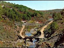 Puente viejo sobre el río arbillas y charco de las virtudes en poyales del hoyo (ávila)