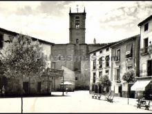 Plaza de españa y santa maría la real de nájera (la rioja)