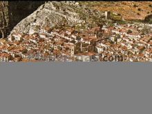 Vista aérea del pueblo del turrón jijona (alicante)