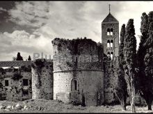 ábside y torre del siglo xii de santa maria de vilabertrán (gerona)