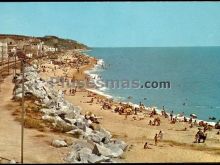 Vista General de la playa de Canet de Mar en Barcelona