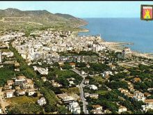 Vista parcial Aérea de Sitges. Embarcadero y Playa (Barcelona)