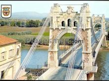 Puente colgante de amposta sobre el río ebro (tarragona)