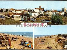 Diversos aspectos de la ciudad y la playa de cunit (tarragona)