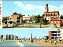 Vista parcial y playa de cubellas (tarragona)