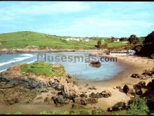 Vista de la playa de santa maría del mar en castrillón (asturias)