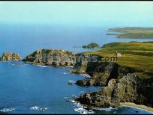 Vista aérea del cabo peñas (asturias)