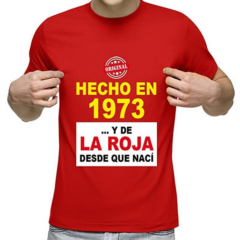 Divertida camiseta de La Roja personalizada con fecha de nacimiento