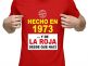 Divertida camiseta de La Roja personalizada con fecha de nacimiento