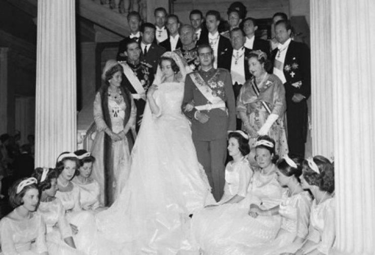 El Príncipe Juan Carlos de Borbón contrae matrimonio con Sofía de Grecia
