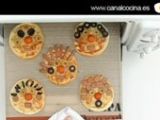 Receta: caras de pizza