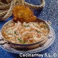 Arroz caldoso con langostinos