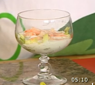 Receta: Cóctel de gambas con yogurt