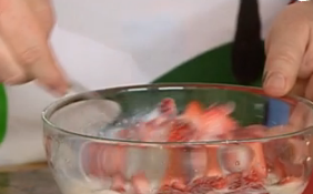 Receta: fresas con leche