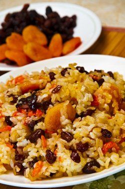 Arroz con zanahoria y con frutos secos