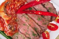 Ternera con salsa de pimientos