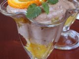 Mousse de chocolate con leche y naranja