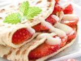 Crepes rellenos de fresas