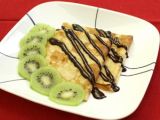 Crepes con kiwi y chocolate