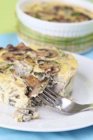 Quiché de champiñón y queso